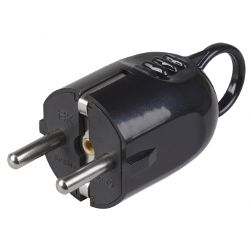 ВПу12-02-Ст Вилка разб. угловая з/к с кольцом 16А черная IEK