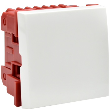 ВК4-21-00-П Выключатель проходной (переключатель) одноклавишный (на 2 модуля) ПРАЙМЕР белый IEK