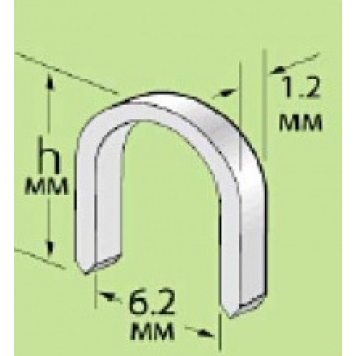 12211 Скобы U-образные длякреп.каб 6.2 Х 12мм (1000шт)