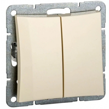 ДВУХКЛАВИШНЫЙ ВЫКЛ. (СХ.5),МЕХ-М,БЕЖЕВЫЙ WDE000251