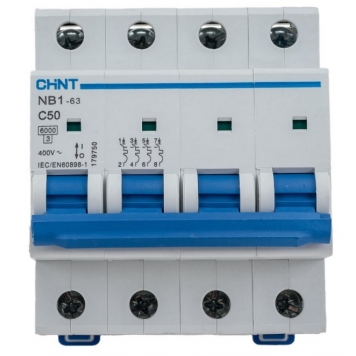 Авт. выкл. NB1-63 4P 25A 6кА х-ка C (DB) (CHINT)