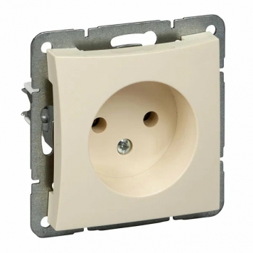 РОЗЕТКА БЕЗ З/К, МЕХАНИЗМ, БЕЖЕВЫЙ WDE000241